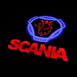 табличка светящаяся в спальник scania логотипы скания