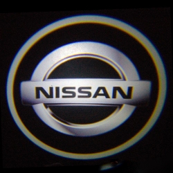 подсветка дверей с логотипом nissan 7w mini подсветка дверей mini 7w (врезная)