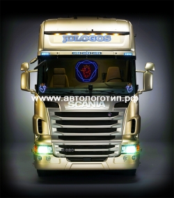 светящийся логотип для грузовика scania*2шт. логотипы скания