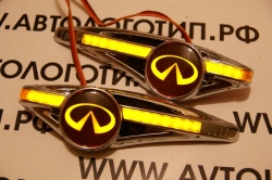 светодиодный поворотник с логотипом infiniti поворотники с логотипом