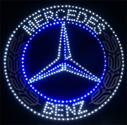 светящийся логотип герб mercedes benz логотип мерседес