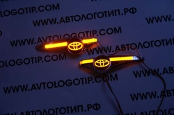 светодиодный поворотник с логотипом toyota поворотники с логотипом