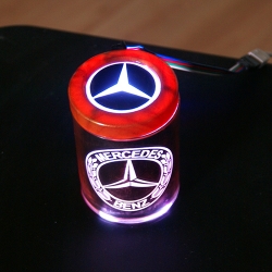 пепельница с подсветкой mercedes-benz пепельница с логотипом автомобиля 2d