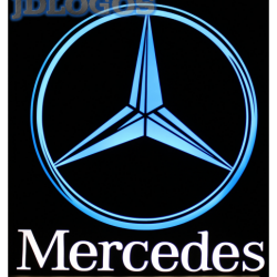 светящийся полноцветный логотип mercedes логотип мерседес