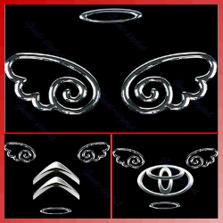 3d крылья ангела на логотип автомобиля наклейки
