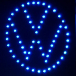 светящийся логотип vw volkswаgen светодиодные картины на спалку