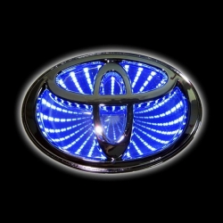 3d светящийся логотип toyota corrola 08 3d логотипы