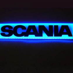 светящаяся неоновая табличка scania логотипы скания