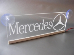 светящаяся табличка mercedes логотип мерседес