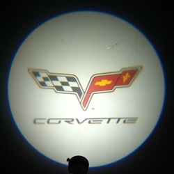 подсветка дверей с логотипом corvette 5w mini подсветка дверей mini 5w (врезная)