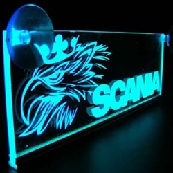 светящаяся табличка scania 3d логотипы скания