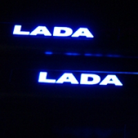 Накладки на пороги с подсветкой LADA Priora