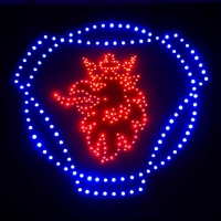 светящийся логотип картина scania red+ логотипы скания