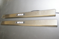 накладки на пороги с подсветкой niva 2121 vaz накладки на пороги с подсветкой лада