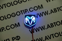 светящийся логотип dodge 65*60 мм объёмные логотипы