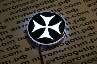 светящийся болнисский крест на автомобиль бмв объёмные логотипы