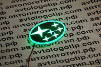 светящийся логотип subaru, 13*6,5 см 2d логотипы