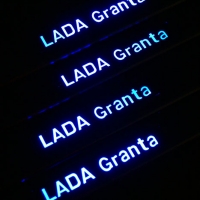 накладки на пороги с подсветкой lada granta vaz накладки на пороги с подсветкой лада