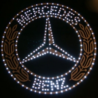 Светящийся логотип-герб для грузовика Mercedes Benz