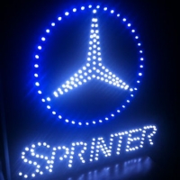 светящийся логотип для грузовика sprinter логотип мерседес