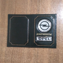 Кожаная обложка для документов с логотипом Opel