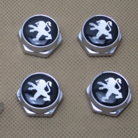Болты крепления госномера с логотипом Peugeot