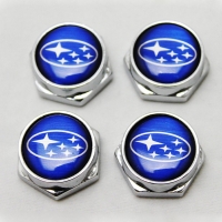 Болты крепления госномера с логотипом Subaru