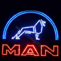 Светящийся логотип для грузовика MAN