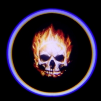 проектор логотипа на мотоцикл огненный череп проектор логотипа на мотоцикл