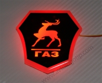 светящийся логотип газ (gaz) объёмные логотипы