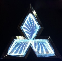 3D светящийся логотип Mitsubishi