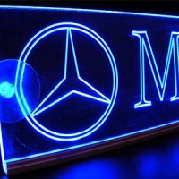 Светящаяся табличка Mercedes 2D