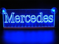 светящаяся табличка mercedes 2d логотип мерседес