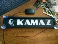 светящаяся неоновая табличка kamaz+лошадь логотипы камаз