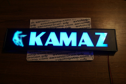 светящаяся неоновая табличка kamaz+лошадь логотипы камаз