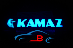 светящаяся неоновая табличка kamaz+лошадь логотипы камаз